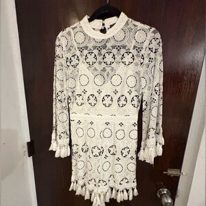 Gracia Black and White Lace Romper. Size Small.